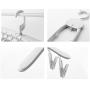 HJYPYJ Magic Hanger,8 in 1 Magical Hangers,PP Non-Slip with Clip Hanger,Space-Saving Organizer Hangers, Rotate/White / 62x18cm
