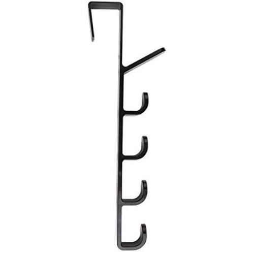 Multifunctional Door Hanger Hook Home Clothes Storage Holder Towel Hanging Rack - Black Qsbai