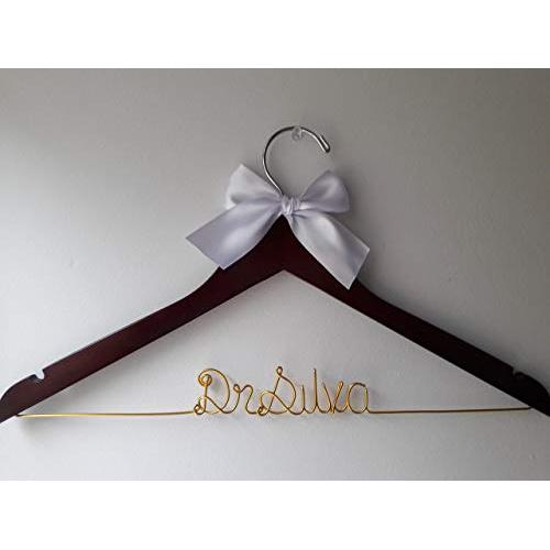 Personalized Doctor Hanger, Custom Hanger, Doctor Graduation Hanger, Doctor Hanger, White Coat Ceremony, First White Coat Hanger, One line, Handmade Hanger, Lab Coat Ceremony, Gold Wire.