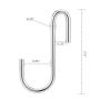 30PC Roontin S Hooks Silver, Heavy Duty Hangers, Metal Iron Hanger S Hooks 30 Pack White - for Hanging Pots and Pans, Coffee Mugs, Utensils, Clothes, Jeans, Towels in Kitchen and Closet Shelf
