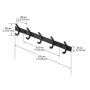 KES Coat Hooks Towel Hook Rack with 5 Robe Hangers Coat Holder Wall Mount SUS 304 Stainless Steel Bathroom Matt Black, AH203H5-BK