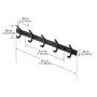 KES Coat Hooks Towel Hook Rack with 5 Robe Hangers Coat Holder Wall Mount SUS 304 Stainless Steel Bathroom Matt Black, AH203H5-BK