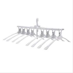 KIPB Foldable Clothes Hanger Space Saver Multi-Function Home Clothing Pink, White Rack Home, Travel Modern White
