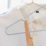 PeiQiH Standard Shirt Clothes Hangers, Heavy Duty Metal Not-Slip Rubber Coating Notched Durable and Slim Space Saving Coats Adult Hangers-a-pink/30 Pack 40x20cm