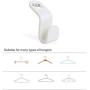 Kyue 60 Pcs Hanger Connector Hooks,for Stack Clothes and Make Your Closet Space-Saving, Creamy White