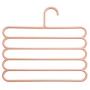 High-tech type 5 Layers Non Slip Multifunctional Clothes Hangers Pants Storage Hangers Cloth Rack Multilayer Storage Rack Hanger,Light Pink