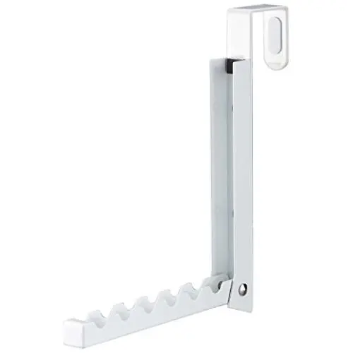 Over The Door 6 Hooks Folding Organizer in White Finish - 8" L