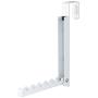 Over The Door 6 Hooks Folding Organizer in White Finish - 8" L Over The Door 6 Hooks Folding Organizer in White Finish - 8" L