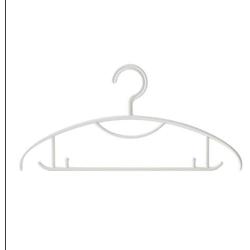 YQ WHJB Not-Slip Suit Hangers,Soft Crease Free White No Shoulder Bumps Plastic Extra Wide Shoulder Clothes Hangers 20 Pack-b