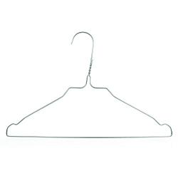 HANGERWORLD 50 Silver 13.6inch Childrens Metal 13 Gauge Pants Bar Coat Clothes Garment Hangers