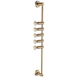 Barture-Coat rack Clothes Stand Hangers Wall Brass Multiple Hooks Entryway Storage Shelf Creative Style (Size : 5 Hooks)