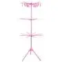 Sugoyi Clothes Rack, Multifunctional Dryer Hanger Foldable for Clothes Socks Underwear (Pink)