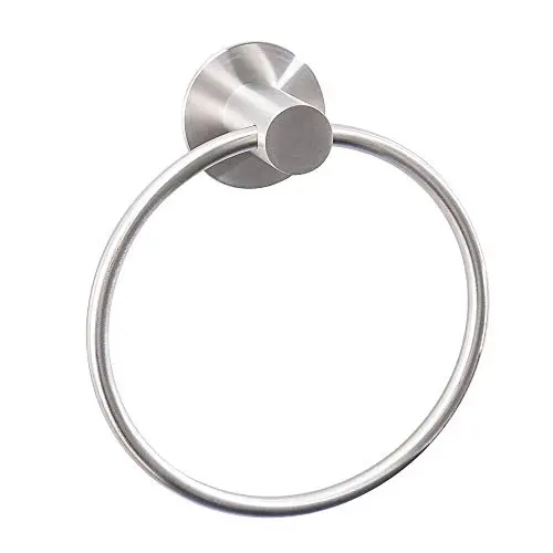 GERUIKE Adhesive Towel Ring Wall Mount Hand Towel Ring Self Adhesive Towel Hanger Stainless Steel Rustproof Brushed Bathroom Hardware