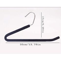 HJYPYJ Magic Hanger,Z-Sponge Non-Slip Multifunctional Hangers,Anti-Shoulder Pants Rack Not Easily Deformed Space Saving Organizer Hanger Strong Bearing Capacity/Black / 5 pcs
