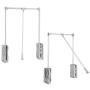Wardrobe Hanger, Premium Heavy Duty Wardrobe Lift Track Lift Pull Down Adjustable Width Wardrobe Clothes Hanging Rail Soft Return Space Saving(60-86cm)