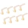 TOPBATHY 8 Pcs Car Vehicle Headrest Hooks Hanger for Handbag Purse Cloth Grocery (Beige)
