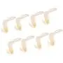TOPBATHY 8 Pcs Car Vehicle Headrest Hooks Hanger for Handbag Purse Cloth Grocery (Beige)