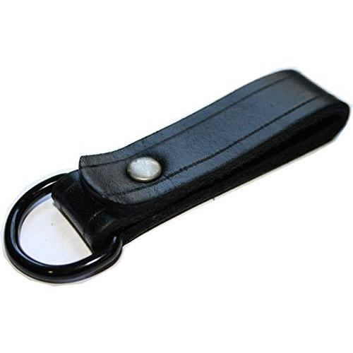Leather Dangler With D Ring Connector - Key Hanger - Knife Dangler - Multi Use - Key Fob Ring, Sheath Holder, Belt Loop - Genuine Leather - Handmade In The USA
