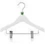 HANGERWORLD 18 White 11.8inch Kids Wooden Clip Coat Clothes Hangers with Mixed Colored Animal Head Design HANGERWORLD 18 White 11.8inch Kids Wooden Clip Coat Clothes Hangers with Mixed Colored Animal Head Design