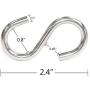 Ugotfeels S Hooks Marine Grade 316 Stainless Steel | 2.4'' Long 0.2''Thickness | S Shaped Hook Hammock Hooks for Hanging and Utility Use - Each Hook Hold 150 lbs - 2 Packs