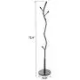 Aviat Coat Rack Free Standing Metal Holder,Easy Assembly&Sturdy&Vine Design,Tree Hallway/Entryway Coat Hanger Stand Storage Shelf for Clothes,Suits,Shoes,Bag Scarf [Ship from USA] (Black)