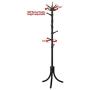 Coat Rack, Metal Frame Coat Tree,Free Standing Entryway Hat Coat Jacket Holder,Clothes Hanger with Base Stand Purse Rack Hall with 14 Rotating Plastic Hooks [Shipped from The US] (Black)