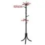 Pentaero 45x45x178cm Coat Rack, European Style Fashion Hanger, Bedroom Home Floor Creative Clothes Rack, Coat Rack Purse Rack Hall Tree with 14 Rotating Plastic Hooks Entryway Hat Rack (Black)