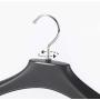 CLFAF Wide Shoulder Suit Hangers, Premium Plastic Clothes Hangers 360° Swivel Hooks Durable for Coat Shirts Scarfs Household-Black 3-Pack