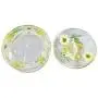 WalcoHome Jewelry Boxes 3 COMPARTS, Yellow Flower Cosmetic Box, Storage Box, Cosmetic Organizer (Yellow)