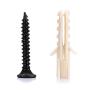 Sumnacon Wall-Mounted Industrial Double Pipe Clothes Bar with Screws, Rustic State Metal Coat Hanger, Garment Holder Rack for Bathroom Cabinet Boutique Clothing Store, Black