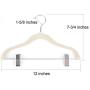 Tosnail 30 Pack Kids Velvet Hangers Childrens Clothes Hangers Baby Hangers with Clips - Off White