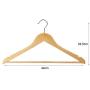 5 Pcs Non-Slip Trouser Bar Wooden Clothes Hangers Suit Jeans Pants Coat Shirts Hangers Clothes Hangers Clothes Storage Random Color