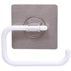 Inchant Toilet Paper Roll Holder Self Adhesive, Wall Mount, No Screws, No Drill, Washable, Restickable, Reusable Plastic Towel Ring with Open Half Design - Dish Cloth, Tea Towel Hanger Rack