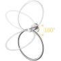 KES Bath Towel Holder Hand Towel Ring Hanging Towel Hanger Bathroom Accessories Contemporary Hotel Round Style Wall Mount SUS 304 Stainless Steel Brushed Finish, A2180DG-2