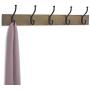 AmazonBasics Wall Mounted Standard Coat Rack, 5 Hooks, Set of 2, Barnwood