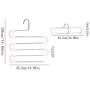 HJYPYJ Magic Clothes Hanger, Anti-Skid Detachable Trouser Hangers, Portable Space Saving Hanger Organiser/Pink / 15 Pcs