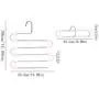 HJYPYJ Magic Clothes Hanger, Anti-Skid Detachable Trouser Hangers, Portable Space Saving Hanger Organiser/Pink / 15 Pcs