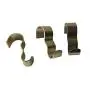 Molding Hooks - 10 Pack - Picture Rail Hangers - Brass Plated Steel - Picture Rail Hooks Wide