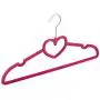 10pcs Random Color Non-Slip Ultra-Thin 360 Degree Swivel Flocked Adult Clothes Hangers with Heart Tie Bar, Notched Shoulders for 10pcs Random Color Non-Slip Ultra-Thin 360 Degree Swivel Flocked Adult Clothes Hangers with Heart Tie Bar, Notched Shoulders for