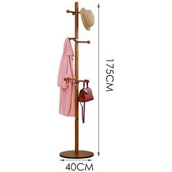 TD Rubber Solid Wood Coat Racks Landing Bedroom New Type Clothes Hanger Hangers Creative Bag Rack