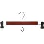 Tidy Living (12 Pack Wood Hangers with Clips Wooden Hangers Cherry Clothes Pants Hanger for Closet