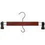 Tidy Living (12 Pack Wood Hangers with Clips Wooden Hangers Cherry Clothes Pants Hanger for Closet