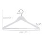 Nature Smile Premium Solid Lotus Wooden Suit Hangers, 16 Pack - Wood Suit Coat Clothes Hanger, White Color Finished with Non-slip Bar