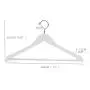Nature Smile Premium Solid Lotus Wooden Suit Hangers, 16 Pack - Wood Suit Coat Clothes Hanger, White Color Finished with Non-slip Bar