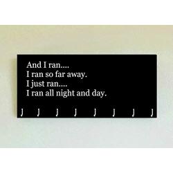 Race Medal Holder/Running Medal Hanger AND I RAN.I RAN SO FAR AWAY- Wood Wall Mounted Medal Organizer. CUSTOMIZATION Available