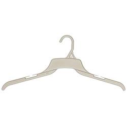 Mainetti 491 White All Plastic Hangers With Notches For Straps, Great For Shirts/Tops/Dresses, 19-Inch (Value Pack Of 500)