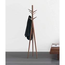 Cxjff Floor Standing Coat Rack Tree Clothes Hat Stand Hanger Rotatable Solid Wood 3 Feet 7 Hooks, 42 42 172CM (Color : Brown)