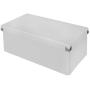 Pop n’ Store Decorative Storage Boxes with Lid, Collapsible and Stackable, Essential DVD Storage Box, Interior Size (14.624x7.5x5.75”) White