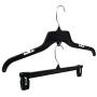 Hangon Combo Set Recycled Plastic Shirt & Pants Hangers, 17 Inch & 12 Inch, Black, 30 Pack