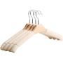 10PCS Durable Solid Wood Clothes Hanger Sponge Household Shops Laundry Holder Random Color